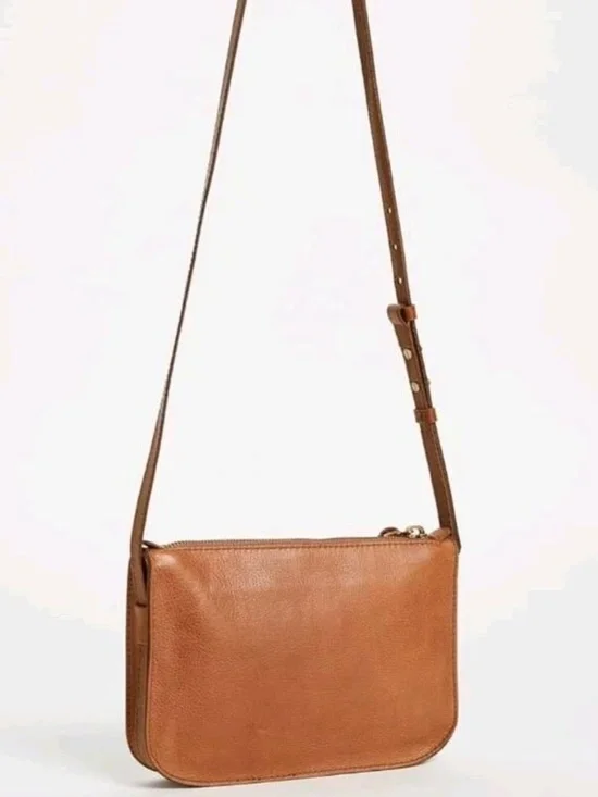 MADEWELL The Simple Crossbody Bag in English Saddle Leather - Picture 3 of 10